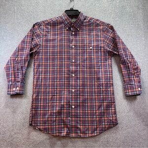 Orvis Shirt Mens Medium Plaid Button Down Long Sleeve Casual Wrinkle Free